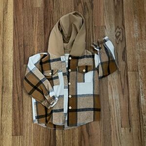 2/$15 | kids plaid sweater jacket with hood